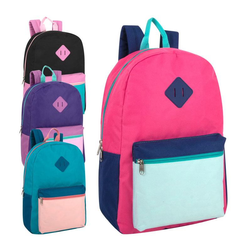 Rucsac colorat cu design cu mai multe buzunare de 17 inchi